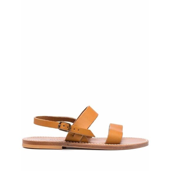 KJACQUES Women's Leather Ankle Strap Sandals Women LEATHER BROWN